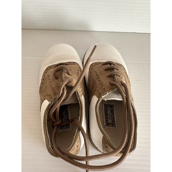 Boys L'amour Luke Leather Saddle Shoes Size 10 White Tan Dress Church Wedding - Picture 6 of 8